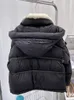 Womens Down Parka Echte Bontjas Natuurlijke Nertsen Kraag Dikke Warme Capuchon Gans Jas Bovenkleding Winter Streetwear 231007