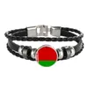 Charm Bracelets Brazil Belarus Paraguay Bahamas Panama Flag Multilayer Leather Bracelet Fashion Men And Women Jewelry222W