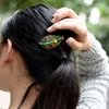 Pinces à cheveux mode pierres naturelles Vintage bijoux de cheveux pierre colorée Barrettes ethniques thaïlande feuille d'alliage de cuivre