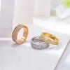 Carttiers Anillo Joyería de diseño Mujeres Anillo de calidad original Estrella del cielo completo Anillo de oro de 18 quilates Anillo de pareja Destornillador Acero de titanio Anillo de amor de diamante completo