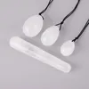 100 ٪ طبيعية صخرة صخرية Quartz Yoni Eggs Massage مجموعة الحفر الطبيعية اليشم يوني أداة المعادن الكوارتز الشفاء الكرة كيجل ممارسة عضلة الحوض للنساء