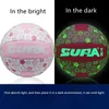 Balls Size 5 Red Glow Volleyball No In The Dark Fluorescent Shine Cool Personality Custommade Gift Test Training 231007