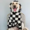 Odzież dla psów 50 kg zima duże bluzy sweter polar Labrador Golden Retriever Checkerboard Pet Ubrania