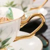 2023 New Style Light Luxury Bone Porcelain Exquisite Coffee Cup and Saucer Set Afternoon Tea Set Coffee Cup Set