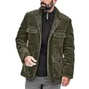 Giacche da uomo oversize in velluto a coste vintage con intaglio giacca da uomo casual slim leggera con cerniera abiti da lavoro invernali capispalla