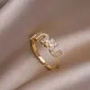 Anello di moda per donna Nuovo anello MIU con lettera geometrica in lega con anelli con lettere classici Regali premium