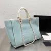 2023 New Beach Bag Shopping Bag High Capacity Handbag Canvas Bag Pearl Bag