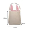 Present Wrap 10 Pack Linen Easter Bags Dual Layer Diy Tote Jute Treat Packing Cotton Ear Bag For Party Gifts Decor Supplies