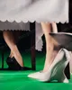 Luxe Cheope Pompe sandale talons hauts designer femmes en forme de chaussures simples à talons hauts en cuir verni mode sexy sandales à talons inclinés taille 35-42