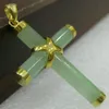 5 Colors Naturalny Agat Tiger's Eye Topaz Jade Cross Cross Cross Naszyjnik 3044