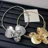 Colliers de luxe en métal fleur collier femmes rétro punk or couleur courte clavicule chaîne bijoux accessoires 231007