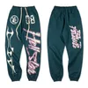 24SS Joggingbroek Flare Broek Eur-maat Heren Dames Hiphop Geschilderd patchwork Unisex Joggers Trekkoord Street Wear-broek Echte foto's 7 stijlen