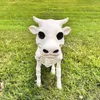 Cow Skeleton Halloween Decoration Skeleton Cow Statue Halloween Cow Skull Prop