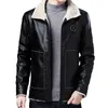 Оптовая продажа, куртка из искусственной кожи, мужская зимняя кашемировая шуба, мотоциклетные куртки, водонепроницаемая ветрозащитная черная, коричневая верхняя одежда, топы