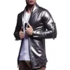 Роскошный мужской пиджак, весенние модные куртки из искусственной кожи, приталенный эластичный костюм, мужские пиджаки Terno Masculino, мужские пиджаки DJ Jacket207I