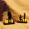 Bougeoirs créatif fer romantique Couple Silhouette décoration ornement décoratif chandelier maison bureau décor de mariage amour cadeau