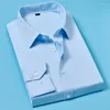 Men's Casual Shirts 2023 Spring Fitted Breathable Long-Sleeved No-Wash Shirt Business Office/Work Wear Basic Dress Plus Size M-5XL