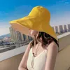 Berets 15 cm doppelseitig Fischermütze Frau Japaner großer Schwim Spring und Sommer Wild Sunscreen Sun Korean Version Ins