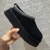 Kadın tazz terlikler Tasman kürk slaytlar klasik ultra mini platform botu hardal tohumu slip-on les petites süet yün karışımı konfor kış tasarımcı patik 803306