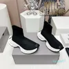 2023-Wholesale Tasarımcı 3xl Sock Shoes Moda Retros Erkekler Kadın Nefes Alabilir Platform Sneaker Siyah Beyaz Mesh Streç Spor Gündelik Ayakkabı Lüks Açık Eğitmenler