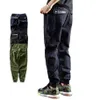 Moda Streetwear Uomo Jeans Losoe Fit Slack Bottom Pantaloni da jogging Pantaloni Blu scuro Verde Nero Colore Casual Hip Hop Cargo302S