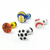 10pcs Charms Cartoon Sports Ball Shoe Accessories Football Basketball Buckle Decorations Fit Croc Wristband JIBZ Kids X-mas264y