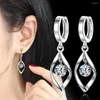 Orecchini a cerchio 1 CTTW Moissanite Waterdrop Fibbie per orecchie Argento sterling 925 per le donne Regalo di gioielleria raffinata MSE032