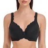 Sutiãs Mulheres Cobertura Completa Lace Bra Plus Size Lager Bosom Bordado Minimizador para Mulheres Finas Bralette Macio C D E F G H I J