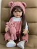 Dolls Other Event Party Supplies BZDOLL 55 CM 22 Inch Reborn Realistic Full Silicone Baby born Girl Doll Princess Toddler Toy Gift 231007