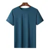 メンズTシャツ到着メンズTシャツカジュアルアイスシルクTシャツ高品質の短袖の薄い服プラスサイズ5xl2551