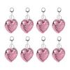 Porte-clés 24 pcs paillettes porte-clés pendentifs couples bijoux coeur anneaux décor remplissage suspendus ornements décors