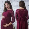 Casual Dresses Maternity Women Dress Pleated Maxi Pregnancy Baby Shower Wedding Gown233c