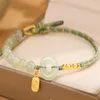 Link Armbänder Natürliche Hetian Jade Armband Frauen Geburtstag Hochzeit Geschenk Mode Geflochten Für Weibliche Edlen Schmuck