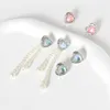 Orecchini pendenti LONDANY Nappa lunga Perla Amore Cristallo Imitazione Pietra lunare Vento carino femminile