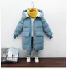 W dół płaszcz zima 0 30 stopni Grubaj ciepła kurtka z kapturem 2 10 -letnie stare chłopcy dziewczęta wiatroodporne płaszcz przedłużony moda moda kaza na noszenie 231007