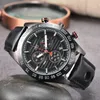 Tisso Wrist Watches for Men 2023メンズウォッチ6針のダイヤルワークQuartz Wastch Top Luxury Brand Chronograph Clock Leather Strap Fashion PRS516ホリデーギフト