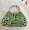 Sacs de soirée Vert émeraude Femmes Pierres et embrayages Sac à main de mariée Sacs à main de mariage Dîner Pochette Jade