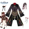 Hu Tao Cosplay Genshin Impact Cosplay Disfraz Juego Sombrero Pantalones Cortos Anillo Conjunto Completo Traje Halloween Carnaval Fiesta Disfraz para Mujercosplay