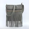 Faux Suede Fringe Tassel Women Shoulder Bag Messenger Bag Vintage Style Girl Crossbody Bag Mujer Bolso Flecos