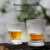 Vinglas 100 ml 175 ml Vertikala ränder Whisky Glass Högklassig röd blyfri dryck Vodka Tasting Cup Special