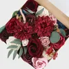 Kwiaty dekoracyjne sztuczne kombinacja róż róży do majsterkowania bukiety ślubne Centerpieces