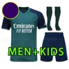 Full Kits Odegaard Havertz Rice Smith Rowe G.Jesus Saka Soccer Jerseys Saliba 23 24 Martinelli 2023 2024 Football Kits Shirt Men Kids Boys Sets målvakt Icon