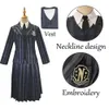 Film Famiglia Mercoledì Costume Cosplay Studentessa Nevermore College School Uniformi nere Vestito Abiti da festa di Halloween per Girlcosplay