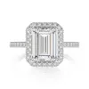 Oevas espumante 6 quilates de diamante de alto carbono anéis de casamento para mulheres 925 prata esterlina festa de noivado jóias bague femme208l