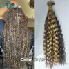 Lace s Bulk Human Hair For Braiding Highlight Curly Loose Deep Wave Double Drawn Boho Knotless Braids Bundles No Weft Wholesale 231007