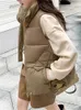 Casacos de trincheira femininos 2023 moda engrossar coletes quentes casaco casual solto zíper gola jaquetas sem mangas parkas feminino outono inverno