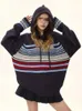 Women's Sweaters American Striped Pullover Autumn Warm Sportswear Streetwear Cozy Sweater Fashion 2023