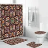 Shower Curtains Home Decor Bohemian Style Geometric Patterns Bathroom Curtain Sets Waterproof Polyester Fabric Bath With Hooks