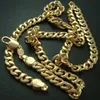 18k 18ct guldfylld unisex 45 cm lenght chain halsband n104247e