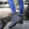 Stiefel Große Größe Schnee Winter Frauen High Top Baumwolle Schuhe Einfarbig Runde Kappe Wandern Plattform Ankle Booties Botas de Nieve